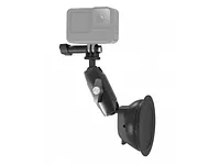 Double-jointed suction cup mount